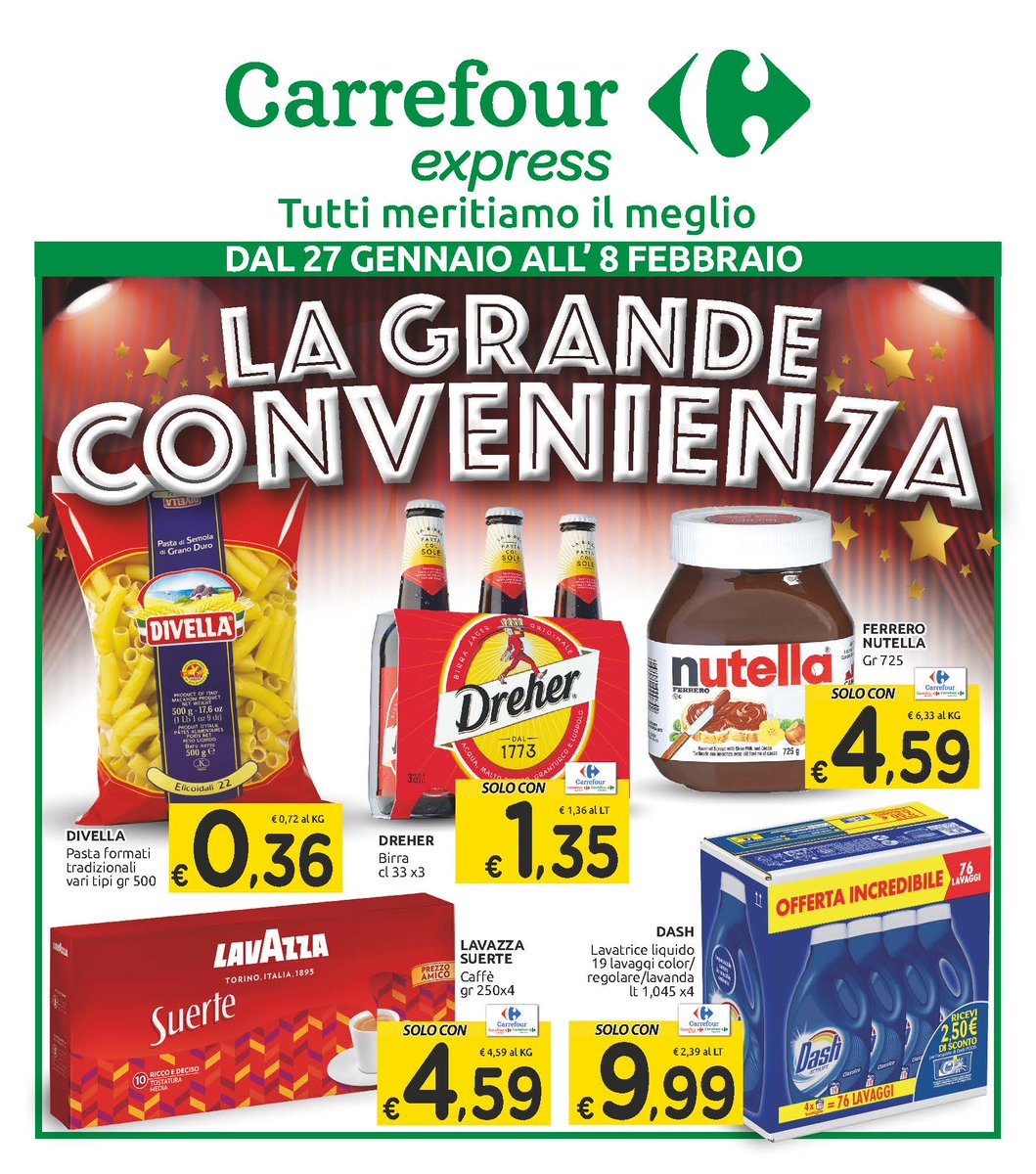 Costa_Shop's tweet photo. 🤩𝐋𝐀 𝐆𝐑𝐀𝐍𝐃𝐄 𝐂𝐎𝐍𝐕𝐄𝐍𝐈𝐄𝐍𝐙𝐀🤩
DAL 27 GENNAIO ALL' 8 FEBBRAIO
📢𝐭𝐮𝐭𝐭𝐢 𝐦𝐞𝐫𝐢𝐭𝐢𝐚𝐦𝐨 𝐢𝐥 𝐦𝐞𝐠𝐥𝐢𝐨📢
Troverete tante offerte presso tutti i nostri punti vendita
👇👇👇
https://t.co/YVVoajF5sp
.
.
#costantiellosupermercati
#unagrandefamiglia https://t.co/nABuXHctKp