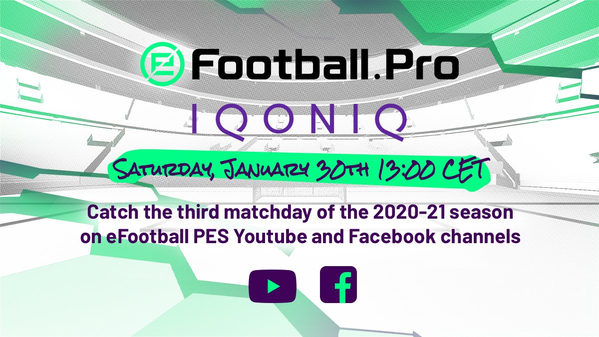 Remember to set a reminder on YouTube to catch #eFPMatchday3 this Saturday!⏰

➡️ youtu.be/Ud1b2wJQzCM

#PES2021 #eFootballPro