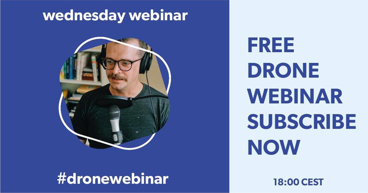 See you tomorrow at our weekly #dronewebinar! Every Wednesday at 6 CEST ! 
#droneservices #dronesoftware 
Reserve your seat at idronect.com/webinars