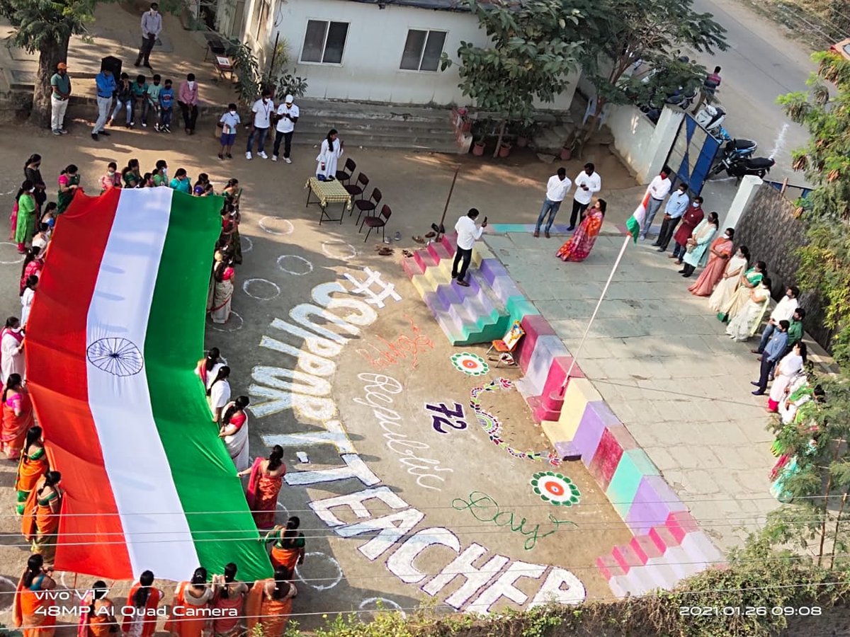 phsnzb's tweet photo. We celebrated #72ndRepublicDay with the theme #SupportTeacher to commemorate the efforts of all the teachers who had to go an extra mile during this pandemic.

#HappyRepublicDay #phsnzb https://t.co/1wUzFxl70m