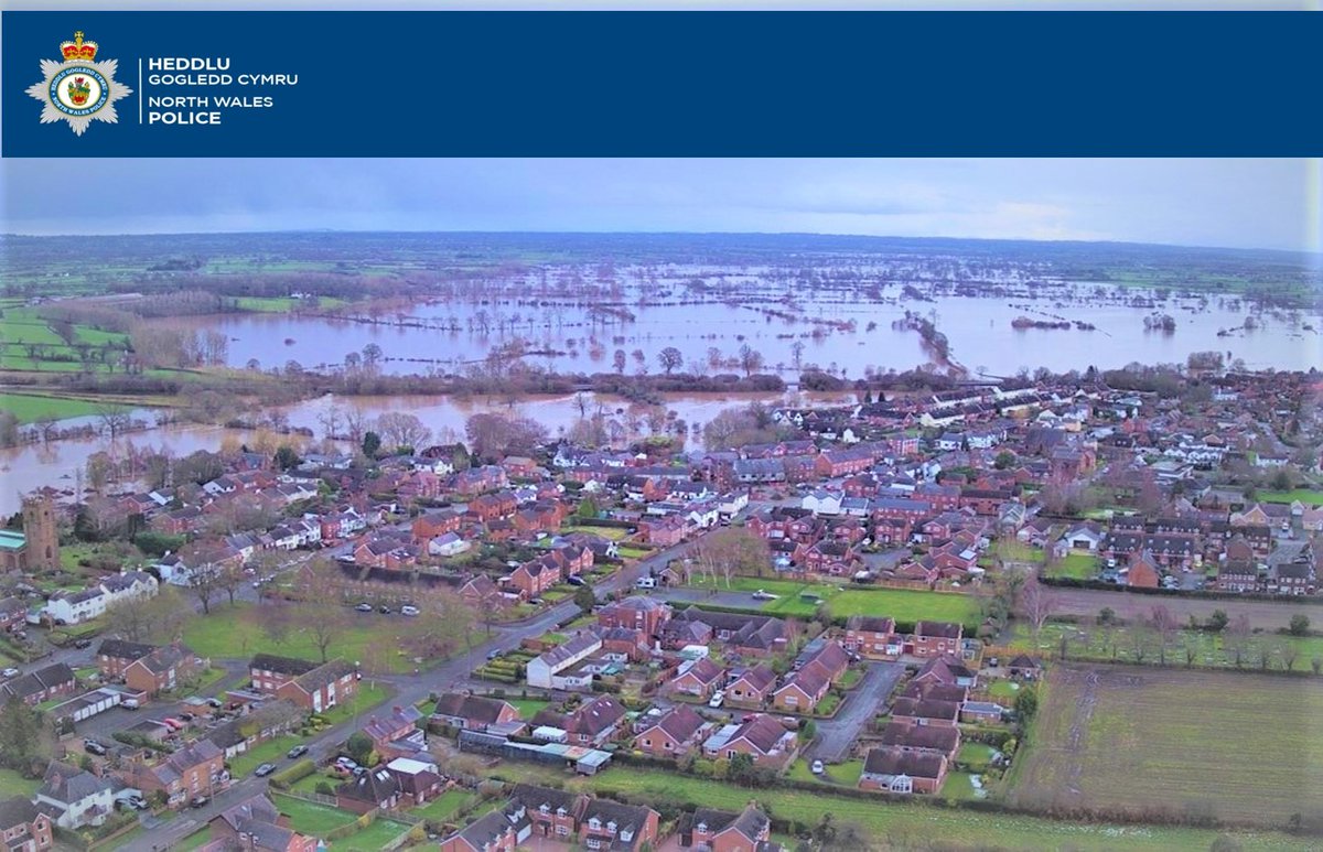Oly Lowe (@olylowe) on Twitter photo Great image from <a href="/NWPolice/">North Wales Police</a> showing the value of upstream #floodplain for downstream communities
Fardon/Holt on the River Dee at 15:00, 22nd Jan 2021 #StormChristoph Great image from <a href="/NWPolice/">North Wales Police</a> showing the value of upstream #floodplain for downstream communities
Fardon/Holt on the River Dee at 15:00, 22nd Jan 2021 #StormChristoph