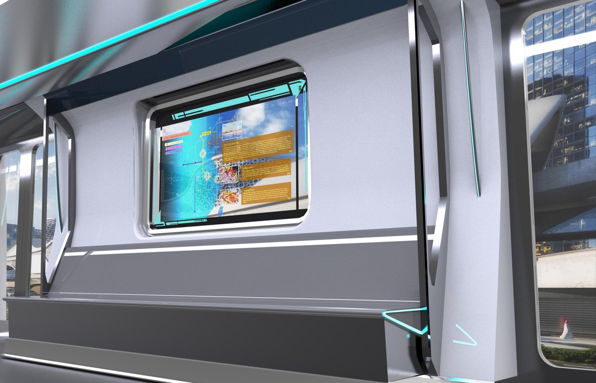 _tomorrowcity's tweet photo. The #CRRC #OLED #InteractiveWindow connects with #4G #5G to display #train, platform, and any kind of information.

Learn more https://t.co/E3ljZToiG8
#smartcities #smartmobility #infotainment https://t.co/HkpGQ2mtJN