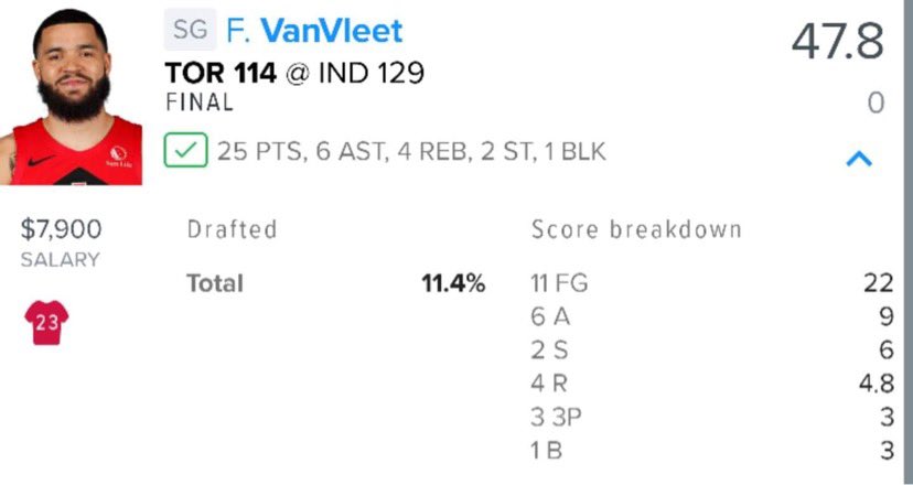 AxisDFS's tweet photo. The ownership on these key performers from last night is astounding. π€― @KingJames only 5.3 percent owned. Also @EnesKanter with 22 boards last night π³
#AxisDCM : @DenverCityMike has been hotter than ever recently. Donβt miss out and cash with us π€π€
#PivotFromTheChalk β‘οΈ https://t.co/EeD5GgAZoE