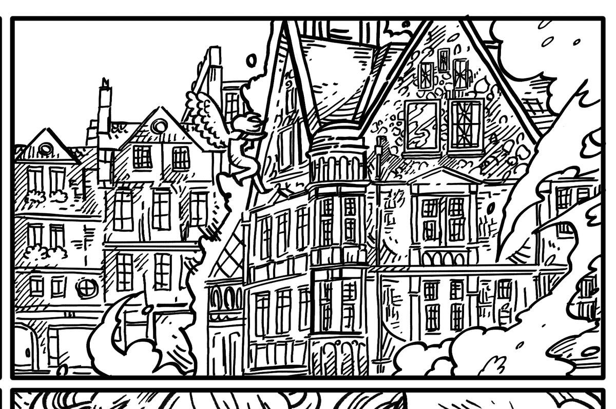 These pages have kissing and buildings and wings and maybe I understand why my tired brain could not cope yesterday. 