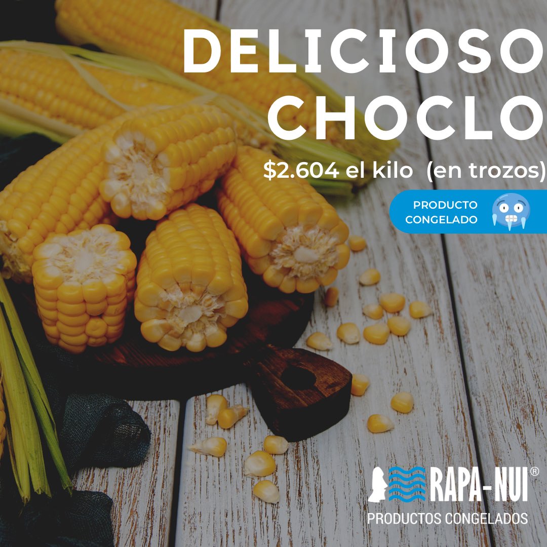 rapanuiltda's tweet photo. Para la cazuela, con mantequilla, mayonesa o a la parrilla. 🤤 Muchas preparaciones de cómo disfrutar un rico choclo.🌽  El mejor lo encuentras en Distribuidora Rapa-Nui.

Encuentra todo lo que necesitas en https://t.co/wZmx8SOmih 😎  #SCL #Santiago #Comida https://t.co/UfQ6zdA7MQ