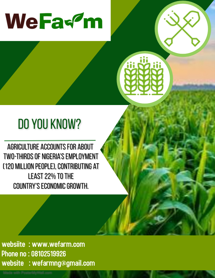 WefarmN's tweet photo. In spite of the oil, agriculture remains the base of the Nigerian economy, providing the main source of livelihood for most Nigerians. https://t.co/LRAoLaLCuc