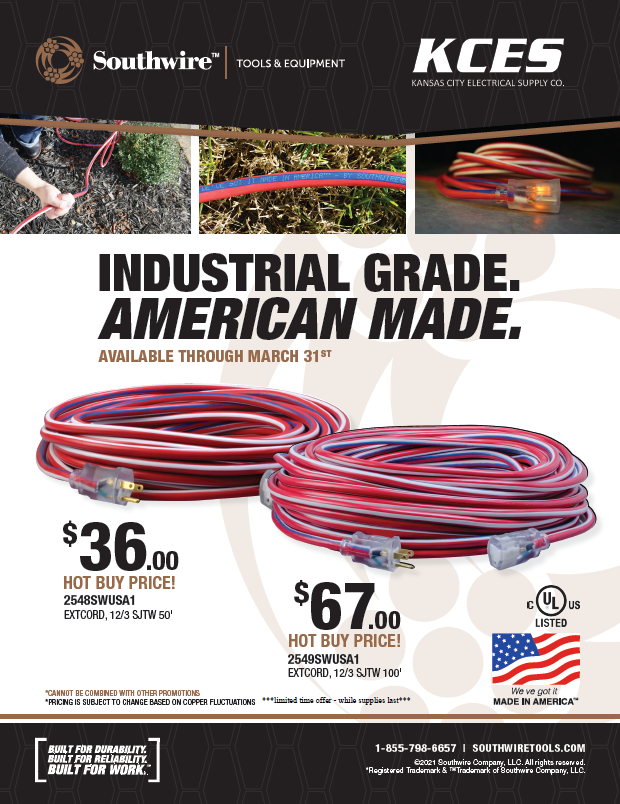 KCESUPPLY's tweet photo. Check out our current sale of 50ft and 100ft USA Made extension cords - while supplies last, now through 3/31/21 https://t.co/KHNL7C474T