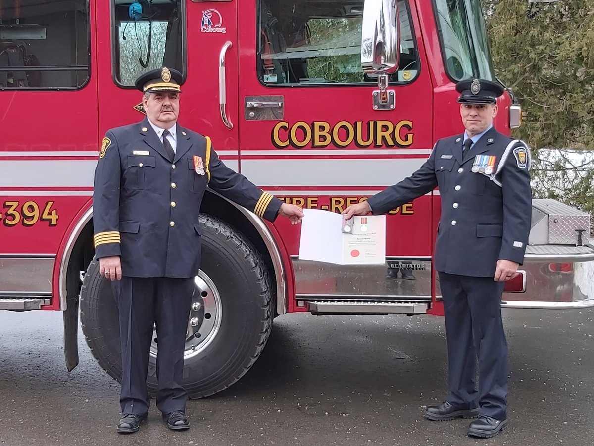 Congratulations Acting Captain Rick Martin on receiving the Ontario Fire Services Long Service Medal from the Fire Marshal of Ontario. Providing 25 years of dedicated service to the residents of Cobourg. <a href="/TownofCobourg/">Town of Cobourg</a> <a href="/OPFFA/">OPFFA</a> <a href="/IAFFCanada/">IAFF Canada Fire Fighters - Pompiers AIP Canada</a>