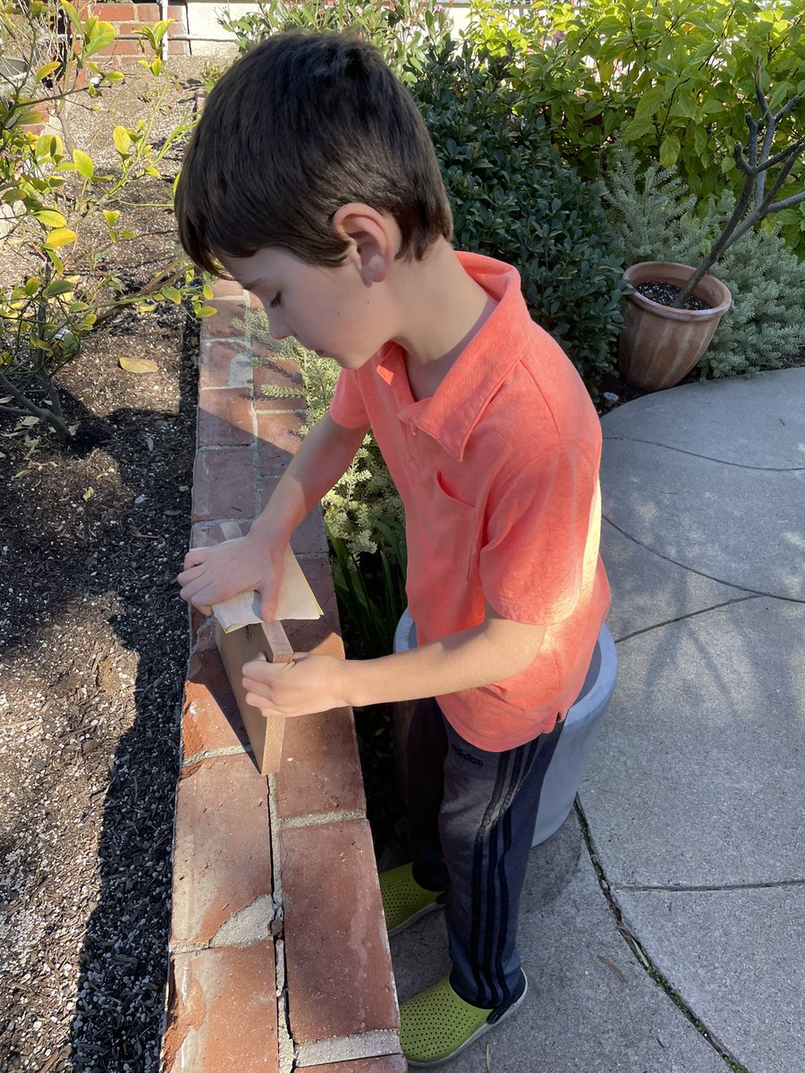 Importantly, I wanted the kids to feel like it was their own as well.My 8-yo son was involved in every step. He selected the wood, used the table saw, jig saw, and hand saw, sanded, drilled, screwed, lacquered, and more.8/13