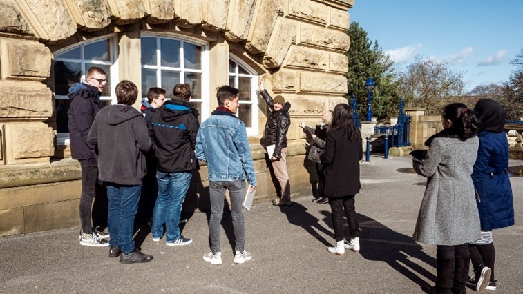 The second part of the 'Top of Town Bradford' project saw us work in partnership with  @NewColBradford and Artist, Mahmud Manning. As part of their A level Geography, Changing Places – Past and Present, Rebranding a Place, students visited Cartwright Hall Art Gallery