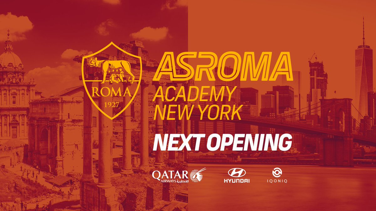 🐺 ✖️ 🗽 We're delighted to announce the launch of the newest #ASRoma International Academy in New York! 🍎 More details ➡️ on.asroma.com/3a9HnDO
