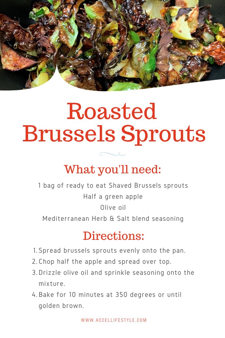 🥬 Staying properly fueled is important to Accel through your day! 

Here's a quick and easy recipe for Brussels Sprouts from our Chief Strategy Officer. You only need four ingredients and an oven or toaster oven. 

We warned you... it's delicious! Let us know what you think. 🍏
