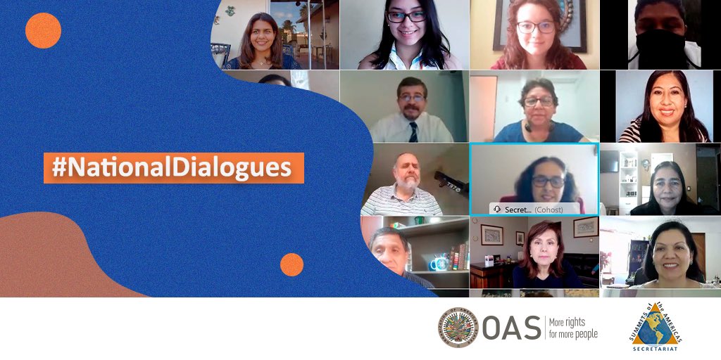 SummitAmericas's tweet photo. STARTING TODAY! After all the productive online #Preptalks, now is the time for the #NationalDialogues between governments, civil society and social actors.
#IXSummit https://t.co/l274PcXpHi