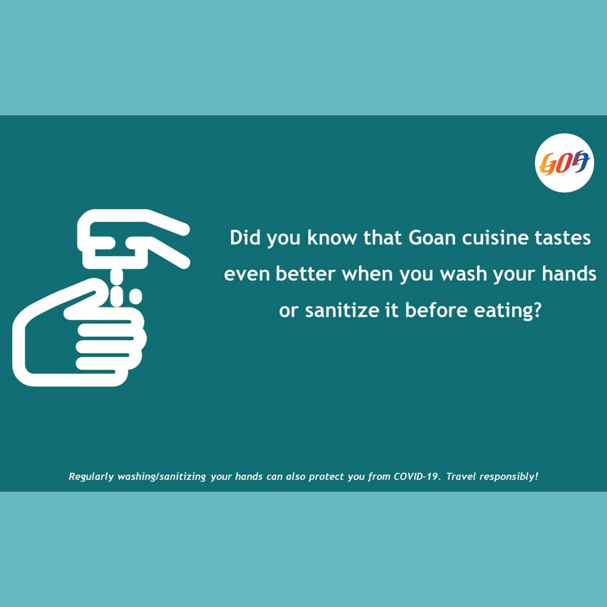 TourismGoa's tweet photo. #LetsGoa #travelresponsibly #beingresponsible #Goa #Covid19 #safety #GoaKaPlan #safetravels #WowGoa #SobitAmchemGoem #VivaGoa #GoaHeavenOnEarth #IncredibleIndia #DekhoApnaDesh #Indiatourism #TravelResponsibly https://t.co/hXOtUBNeOV