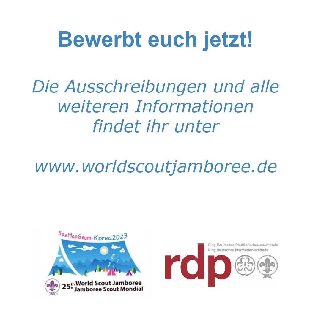 wsjrdp's tweet image. Werdet Teil des Kontingentsteams! Wir freuen uns auf eure Bewerbungen! Alle Informationen und die vollständigen Ausschreibungen findet ihr auf unserer Website. Lasst euch diese Chance nicht entgehen! 😉  #Jamboree2023 #wsjrdp @dpsg @VCP_de @pfadfinden_int @rdprdp