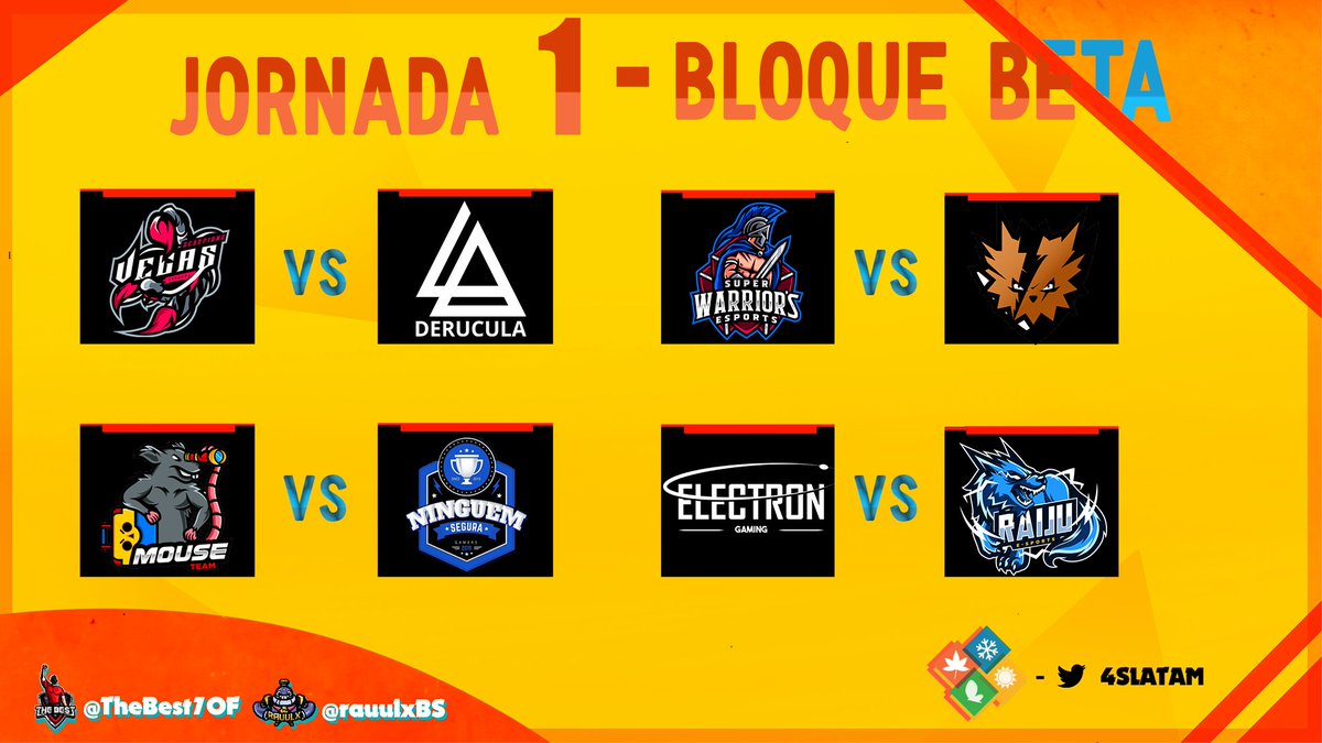 4SLATAM (@4slatam) on Twitter photo HOY
#BrawlStars #BS
Bloque Beta ~ Jornada 1
Comienza la temporada para varios equipos que quieren demostrar su nivel en este gran bloque
⏰19hs 🇦🇷🇧🇷
🎙️ <a href="/nyuR__/">Mattis Castelli</a>
📺 twitch.tv/nyur_
No olviden dejar su predicción en los comentarios 😈 HOY
#BrawlStars #BS
Bloque Beta ~ Jornada 1
Comienza la temporada para varios equipos que quieren demostrar su nivel en este gran bloque
⏰19hs 🇦🇷🇧🇷
🎙️ <a href="/nyuR__/">Mattis Castelli</a>
📺 twitch.tv/nyur_
No olviden dejar su predicción en los comentarios 😈
