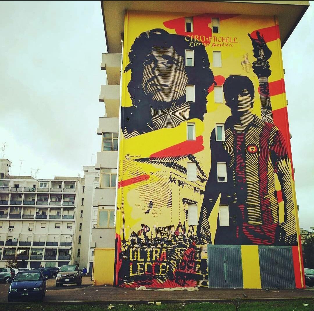 MolinaStreetArt's tweet photo. 'Ciro e Michele eterne bandiere' by Italian ChekosArt in Lecce, Italy (2019)
#leccecalcio #chekos #chekosart #lecce #leccestreetart #streetart #lamolinastreetart
📷 via Insta artist | https://t.co/nxFrE4xd3I https://t.co/yp4ro8yyh5
