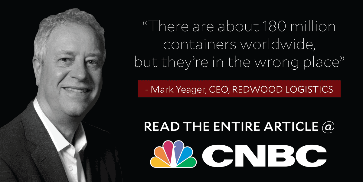 redwoodlgistics's tweet photo. Redwood’s CEO, Mark Yeager, talked with @CNBC about the deficit in port #containers driving shipping costs upwards of 300% as companies wait for weeks for shipments and are paying premiums to receive them. #RedwoodResources #ContainerShipping #SupplyChain https://t.co/I6D4mg4ZN8 https://t.co/EiL0s2SdRn
