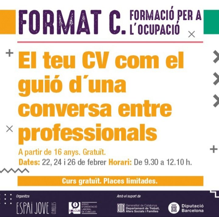 ejcubelles's tweet image. Més formacions a Cubelles! #formatC @ajcubelles #solcub #espaijovecubelles @FerranTuCoach Preinscripcions a: forms.gle/CM5NTNUY2kipVS…