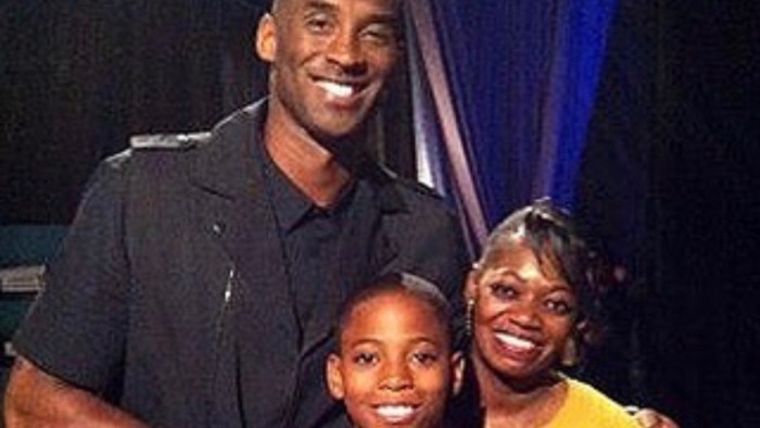 Like Jarred Jones, who went to the  @TheEllenShow thinking he'd sit in the studio audience. Instead, he was invited onstage to shoot baskets with Kobe, was invited to a Laker game (where he got to the locker room and got tons of merch) and attended Kobe's camp.