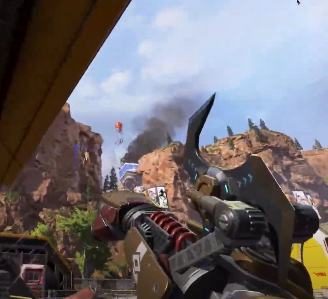Loughtyy's tweet photo. Fuses passive it seems is he can use nades like a launcher with his mechanical arm #ApexLegends #Season8 https://t.co/SF2N9GHYPm