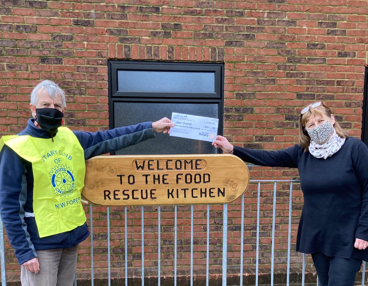 Massive thank you to New Forest Rotary Club for their wonderful donation. #nooneshouldgohungry #wastenotwantnot #foodpoverty