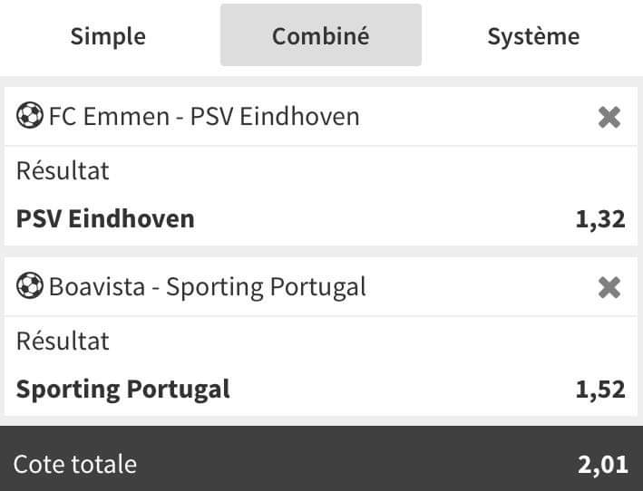 JLPronos1's tweet photo. ⭐⭐⭐Pronos du jour⭐⭐⭐

Combiné:
🥇Fc Boavista-Sporting CP
🥈Fc Emmen-PSV 
>>> 🥇 Sporting win   🍀1,52
>>> 🥈 PSV         win   🍀1,32
Cote total                      ☄2,01
GG à tous ceux qui nous suivent 😉👊👊👊 https://t.co/7zBMzUXykw