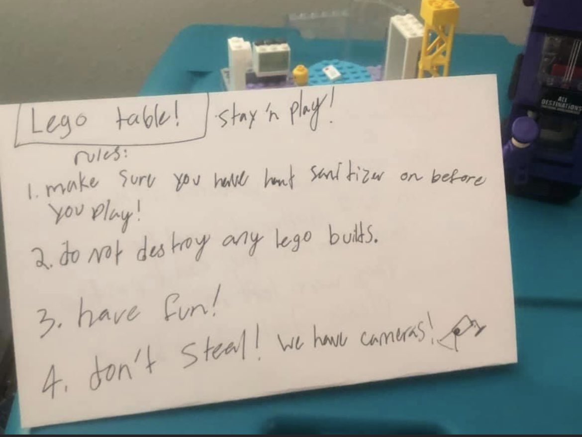 hellokerra's tweet image. Hannah said I can play with her LEGOs while she’s at school. She left this behind.