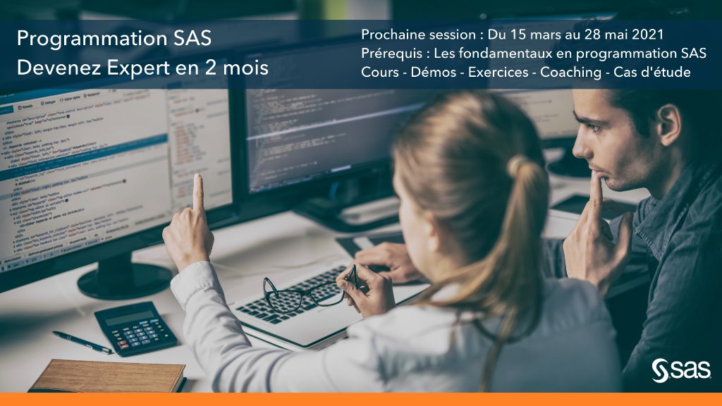 SASFrance's tweet photo. Apprenez à coder avec SAS.
Vivez une expérience unique et nouvelle en apprenant l'utilisation SAS.
8 semaines. 1 programme. 3 cours.
Inscrivez-vous : https://t.co/cKPlrt8ob5
#SASFormation #ProgrammationSAS #LearnSAS https://t.co/4SyViPRPng