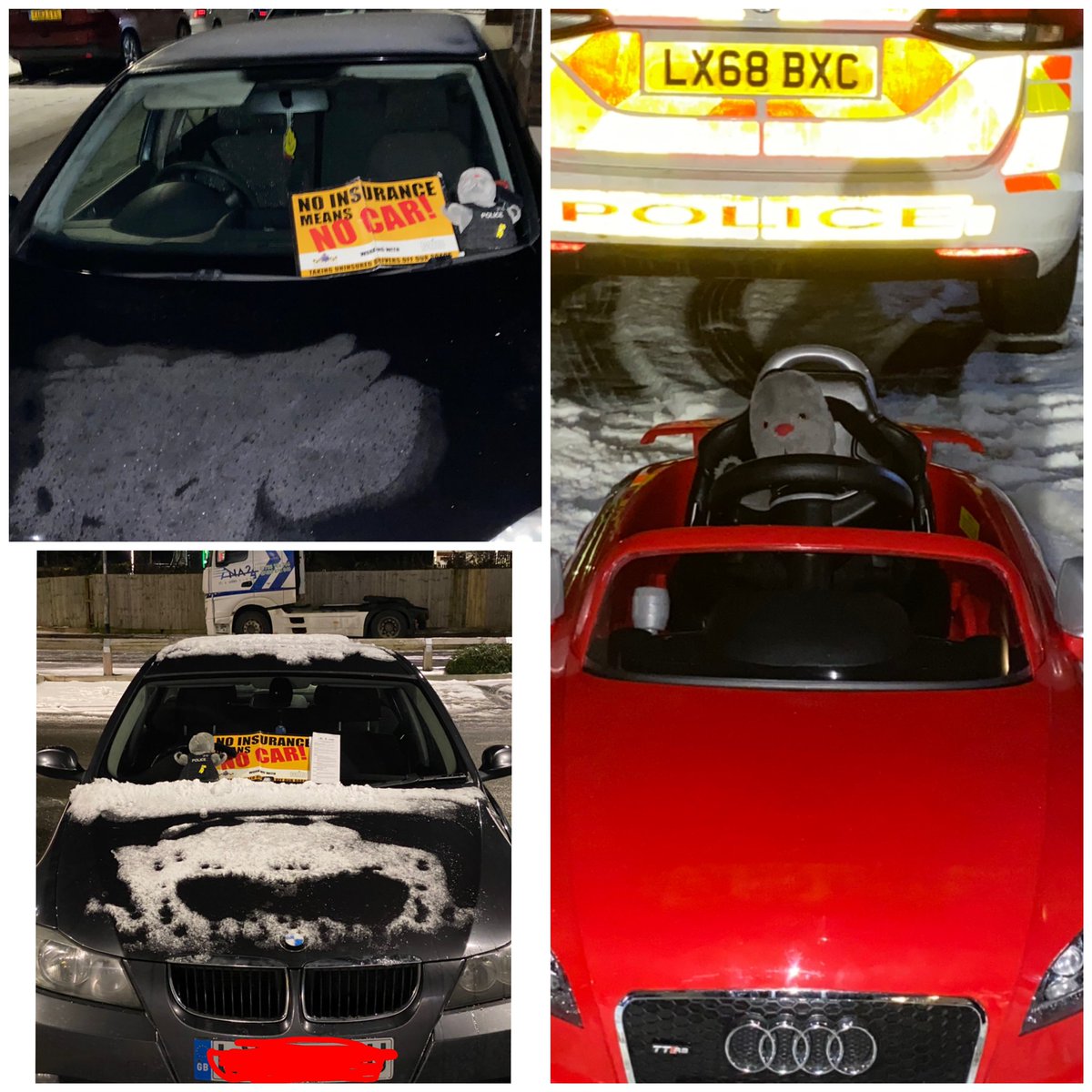 SpcChief's tweet image. Had new crew mate last night, flashy git arrived in his new convertible with roof down then seized two cars for no insurance and no licence @police_swoop