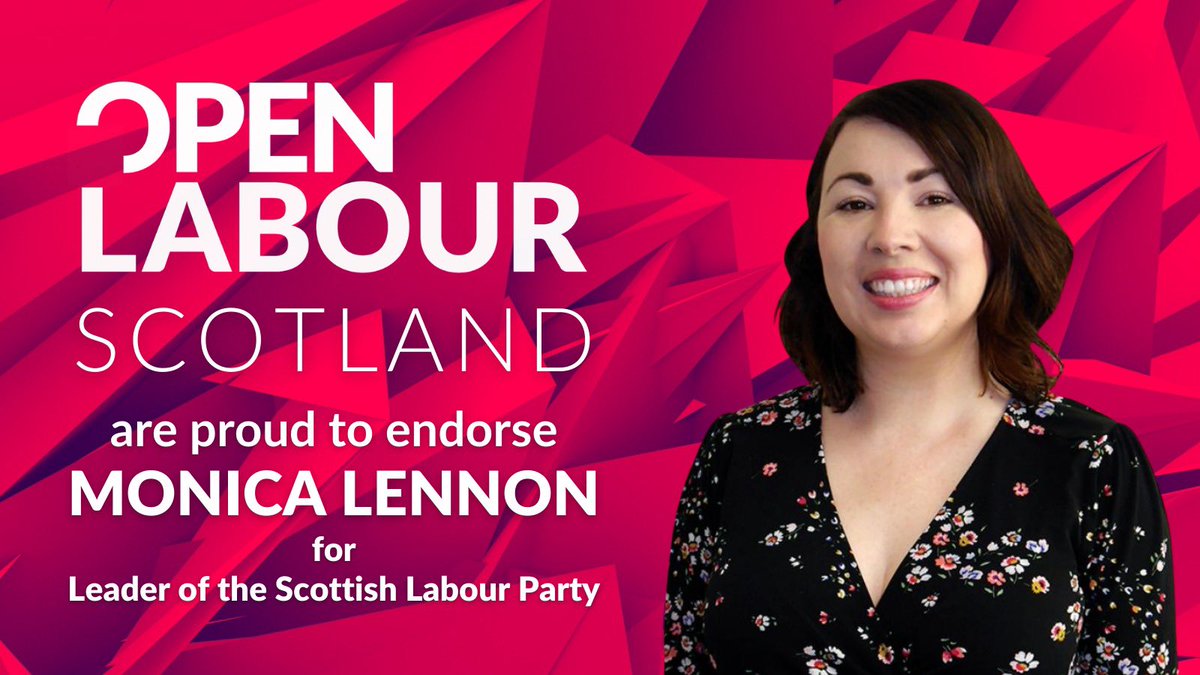 OpenLab_Scot's tweet photo. Following a ballot of our members we are proud to endorse @MonicaLennon7 in her campaign to become the next Leader or @scottishlabour 🏴󠁧󠁢󠁳󠁣󠁴󠁿

Monica has a clear vision for a fairer Scotland and she has @OpenLabour’s full support in achieving that mission 🌹 https://t.co/Y1JnmD3fQZ