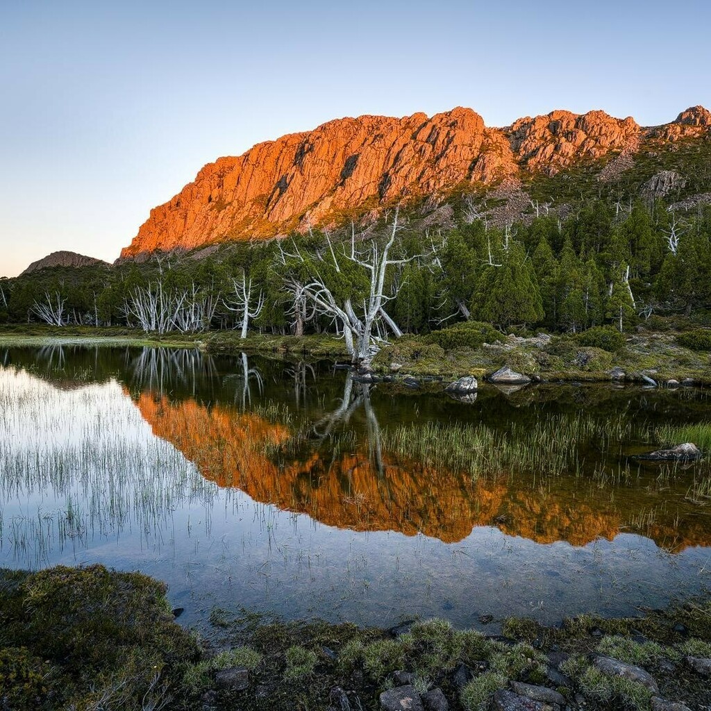 beautyoftas's tweet photo. Evening reflections of the dolerite cliffs, Walls of Jerusalem, Tasmania. https://t.co/qXgBE9ueyN https://t.co/MKGRi0y6Pj