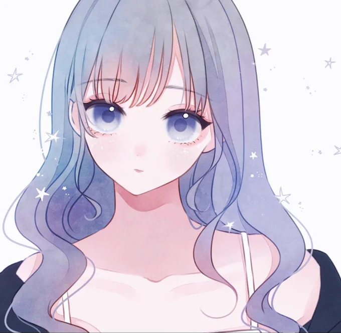 息抜きにいつもと違う感じで描いた☺️ 