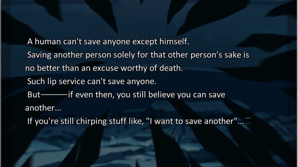 Sure, he makes all sorts of remarks about how stupid Shirou is and how he hates people who are wannabe heroes of justice, but in reality he respects the fact that Shirou is willing to live that life despite of all the hypocrisies it brings