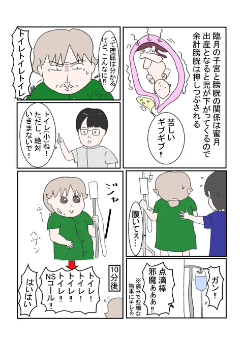 出産レポその⑤
尿道にワサビ突っ込まれたんかと思いました
#出産レポ #誘発分娩 #出産レポ漫画 