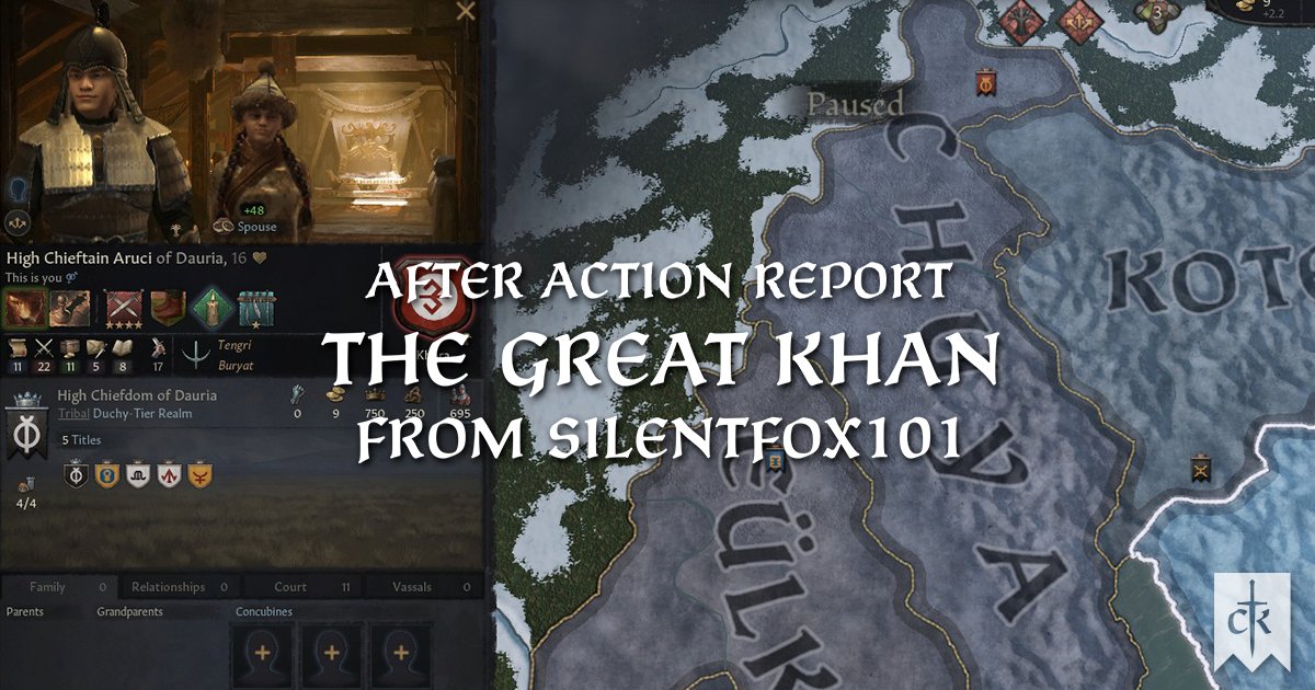 Crusader Kings Iii Fancy Some Ck3 After Action Report During Your Lunch Break Read The Great Khan From Silentfox101 12 Chapters Are Available T Co Ylu4ttrkr8 T Co 0yjx61qqlr