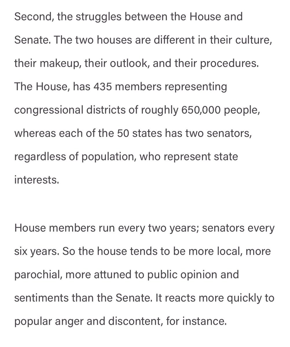 And we actually shouldn't want a POTUS to lean on congress the way Trump did; it defeats the strength of "checks and balances" ppl like to talk about.Then, there's the stark difference between how House and Senate operate.