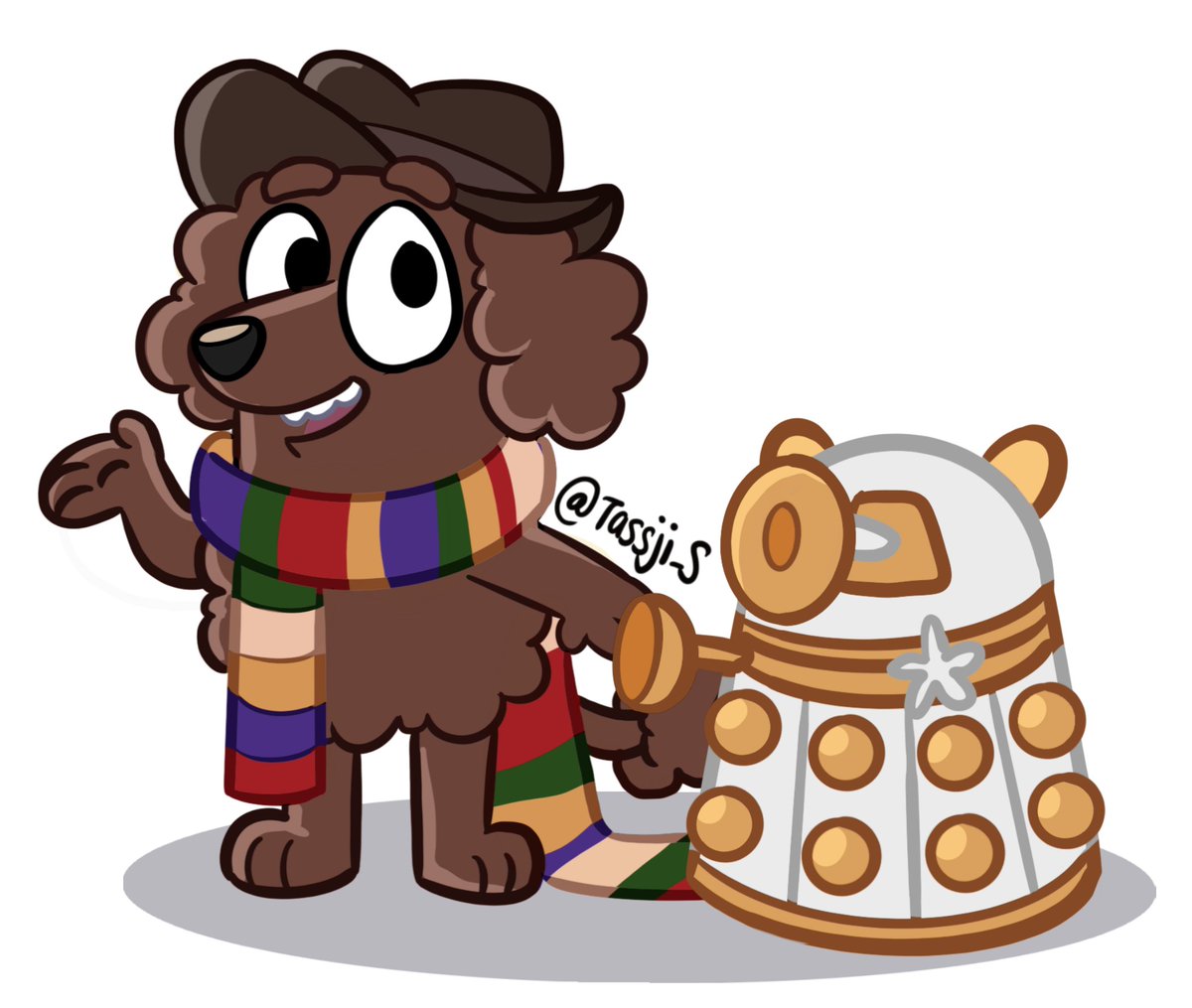 tassji_s's tweet photo. Sherlock (Beagle) and Dogtor Who (Flandoodle)

I might do my warm-up and cool-downs by sketching more Pop Culture icons as Bluey characters as the simple shapes are so relaxing to draw.

Comment some icons you want to see drawn as a Bluey character

#Bluey #ABC4Kids https://t.co/1oDJ0mIaDH