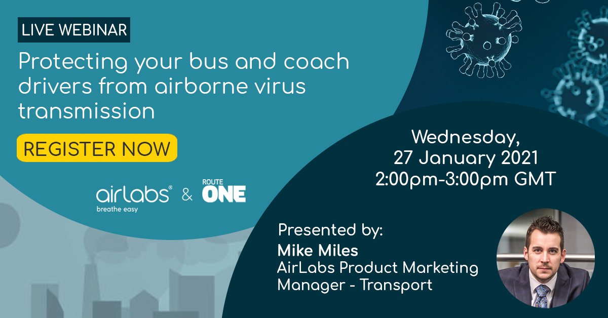 airscapeai's tweet photo. 📣 Don't forget to join our webinar tomorrow with @routeoneteam on how you can close the loop and protect your bus & coach drivers from airborne viruses.
https://t.co/B2RHro8vyZ
#CleanAir #CleanAndSafeTravel #BeBusKind #PublicTransit #PublicTransport https://t.co/nUJhrUbyip