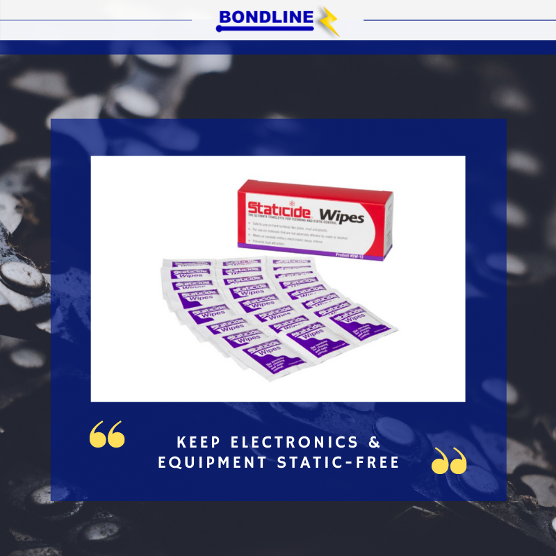 bondlineelectro's tweet photo. A one-step cleaning and #StaticControl solution. Staticide® wipes are the ideal anti-static applicator for keeping electronics and equipment clean and static-free.

Purchase yours today: https://t.co/zdwAAKBRof

#Manufacturing #BondlineElectronics https://t.co/QfrvuGwXzg