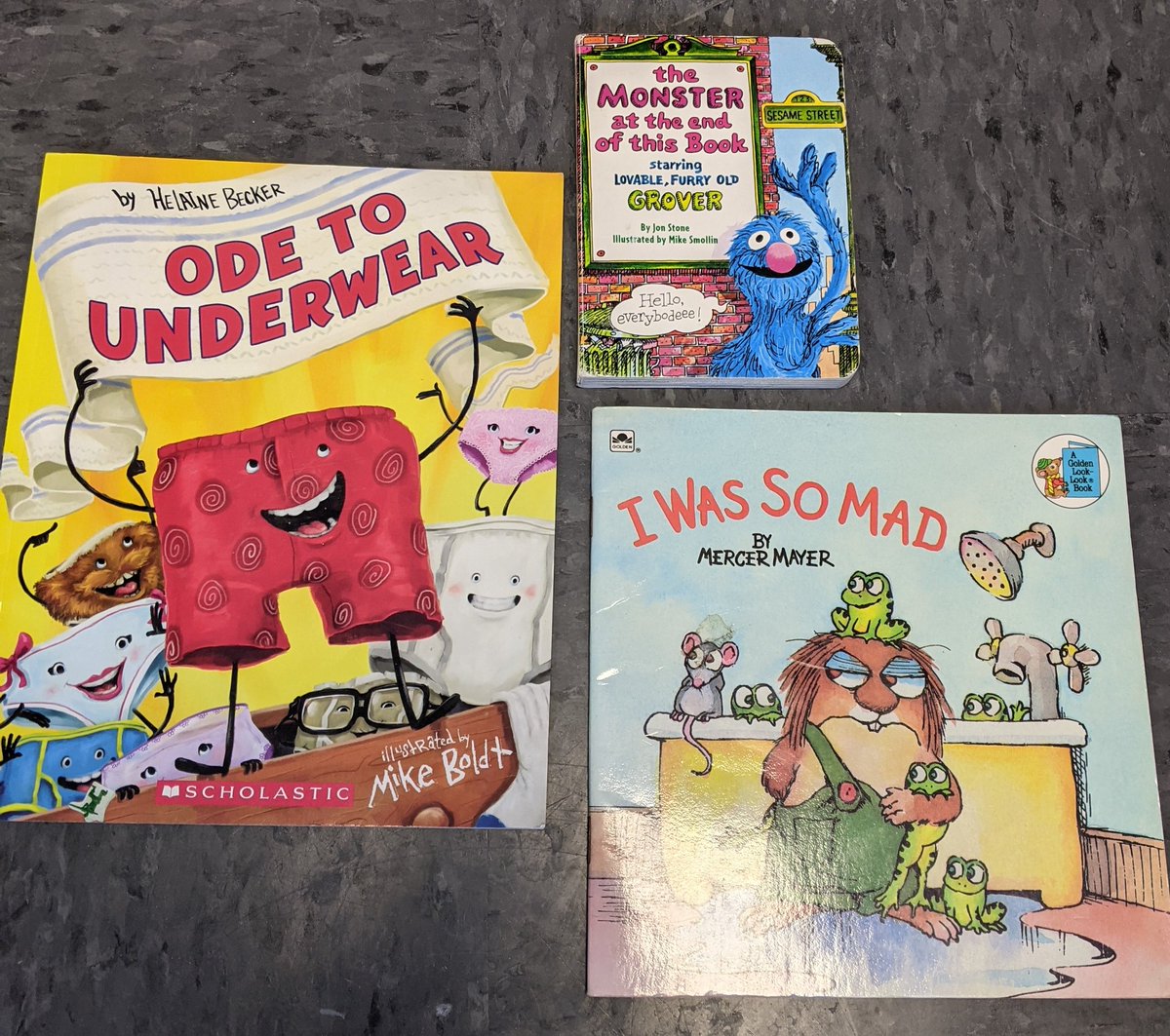This week students are bringing in their favourite books from when they were little. Here are a few selections that were brought in today! #literacy @ElizabethParkEl