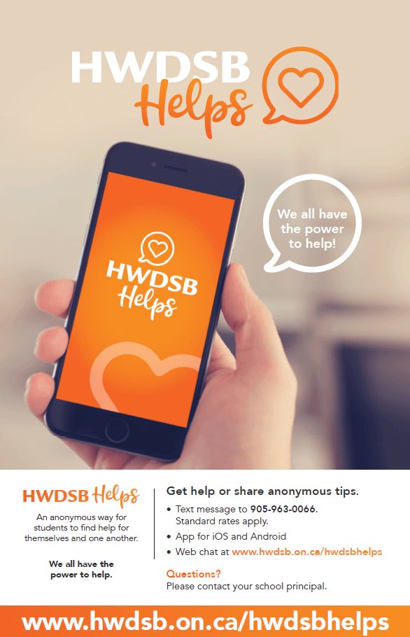 'HWDSB Helps' is a free and anonymous way for students to find help for themselves and one another. <a href="/HWDSB/">HWDSB</a> #HWDSBShares 

Learn more: hwdsb.on.ca/secondary/supp…
