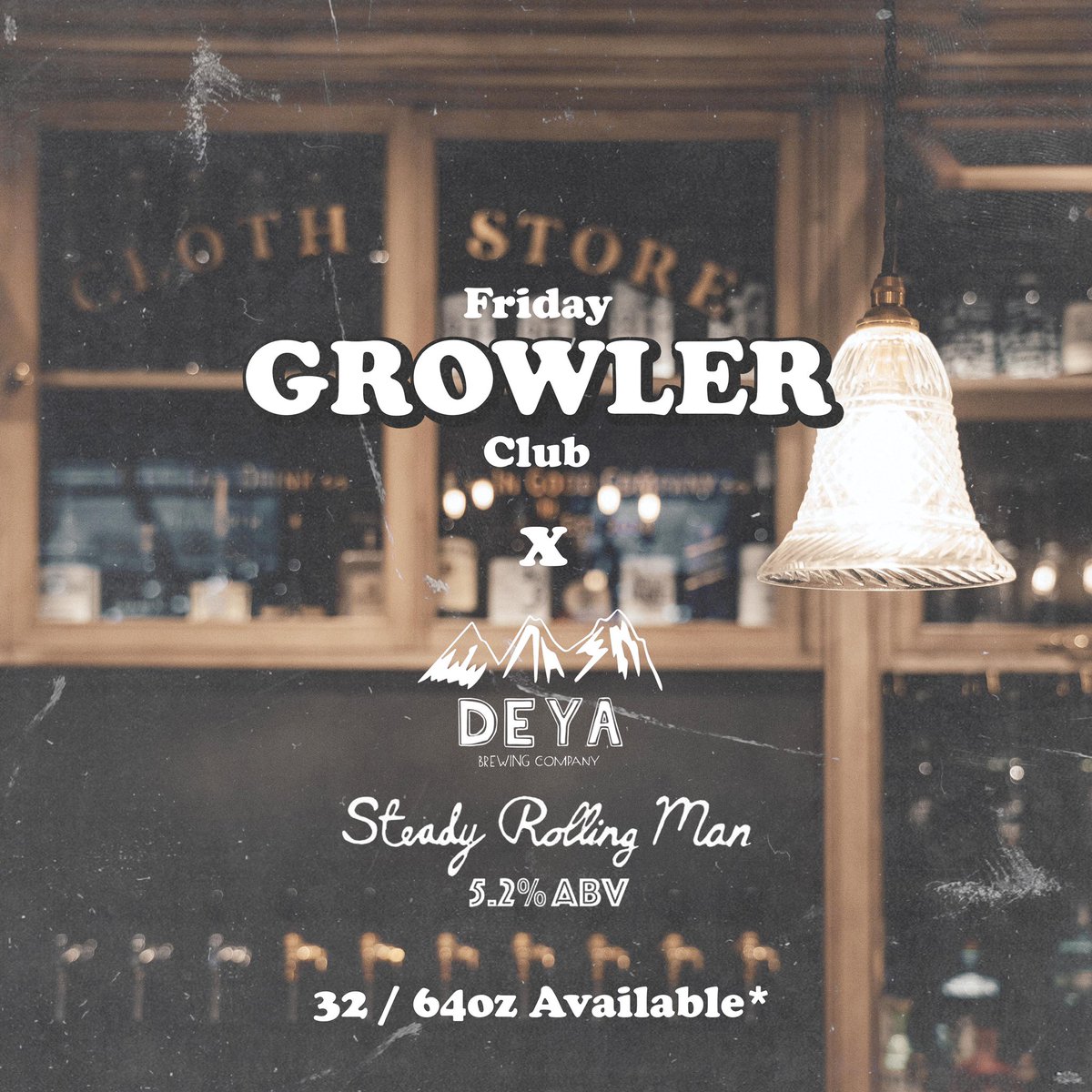 ClothStore81's tweet image. FRIDAY GROWLER CLUB
This weeks beer is DEYA’S juicy, hazy, pale ale STEADY ROLLING MAN, a easy 5.2% which will get you rolling into the weekend
ORDER BY 4PM THURS 
#haworth #supportlocal  #delivery #independentbusiness  #fridaygrowlerclub  #lockdown3 #stayhome  #deyabrewery