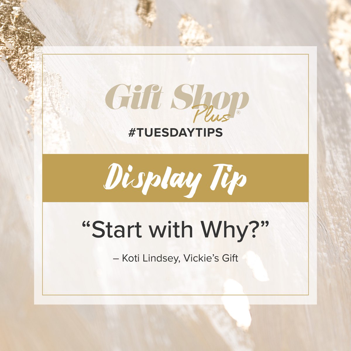 giftshopmag's tweet image. Koti Lindsey, owner of #Vickie’sGifts in Roscoe, Texas, said to let displays explain your “why” you purchased items for your store. “I believe your why is what fuels your passion and it can be the perfect start to a stunning display!” #TuesdayTips #displaytip