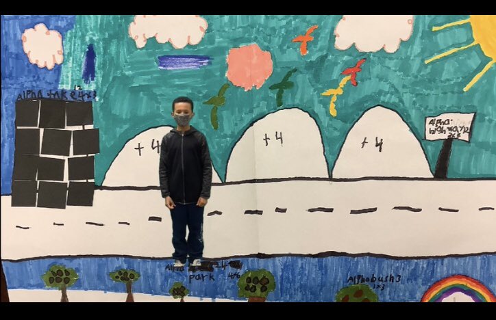 HcpsgtE's tweet photo. Third graders used @doink #greenscreen to become a part of their Array Cities. #multiplicationmaddness #arraycity https://t.co/PQLkk7EC7U