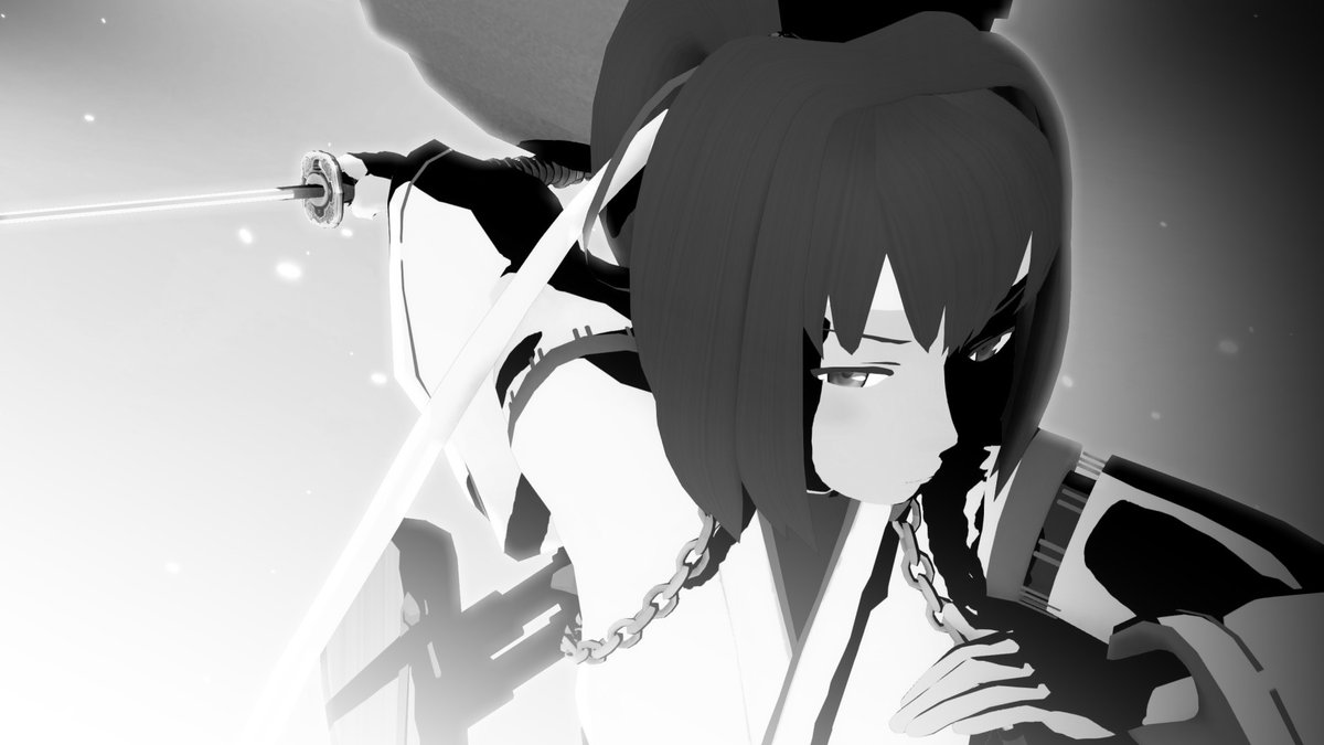 白黒にするとかっこいいって聞いた モノクロは影がパッキリしてると映える Kindle5 創作垢のイラスト