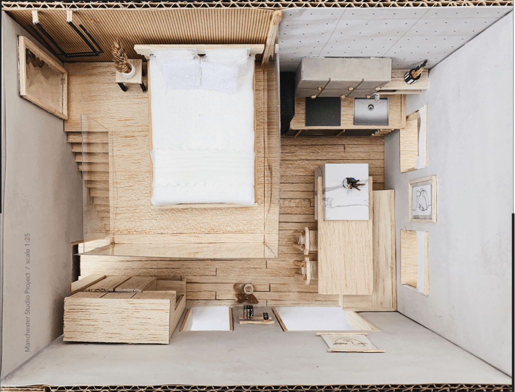 InteriorAcademy's tweet photo. #StudentSpotlight: Studio project #maquette designed by student Joy Celestine Reyes Lao, as one of the course assignments. 🤩🏠
Click through to see this natural earthy and minimalistic style apartment. ⬇️

#interiors #studiodesign #IDAI https://t.co/Hg57dugtRK