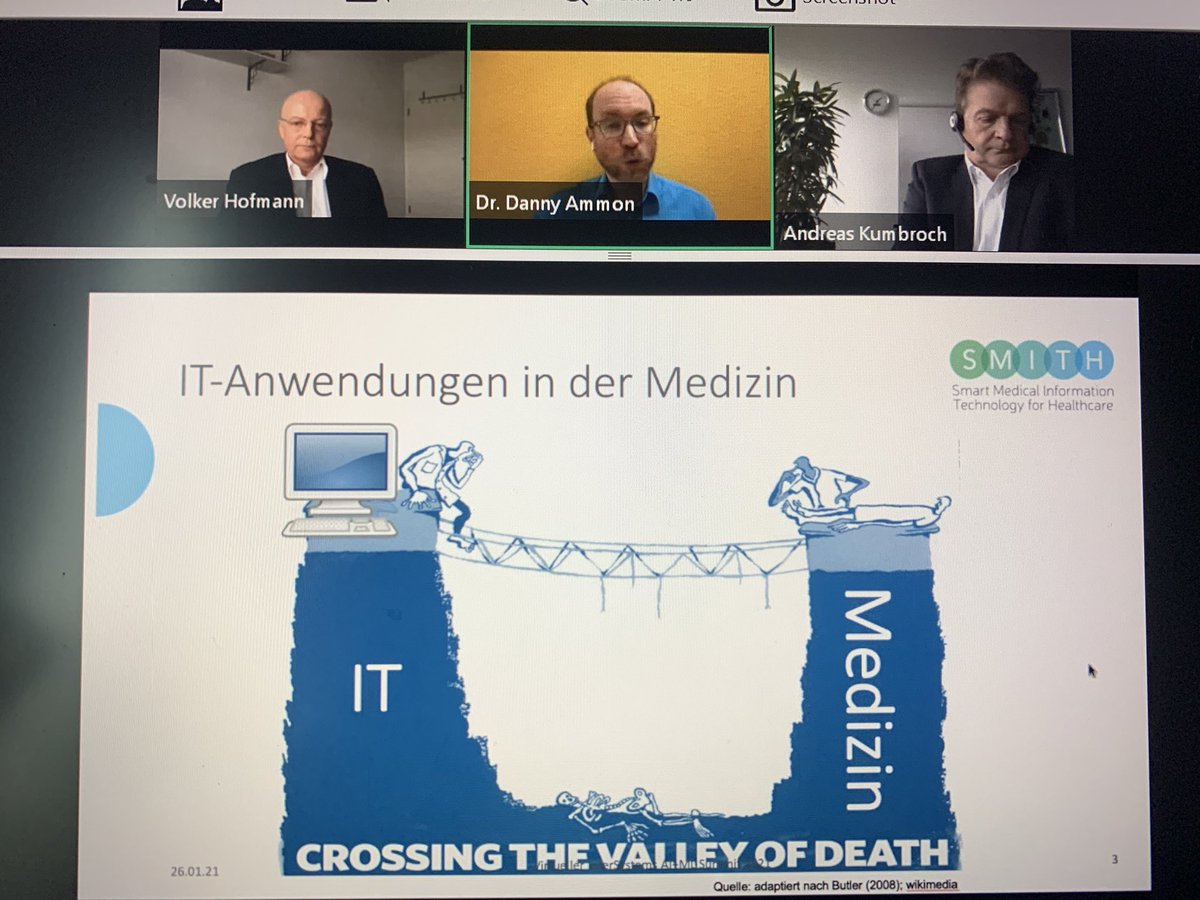 MirjamBauer's tweet photo. #AISummit21 Vortrag #KI im Gesundheitswesen: #MII soll die biomedizinische Forschung in allen Unikliniken optimieren; nur gute Datenqualität schafft die Grundlage erfolgreicher Nutzung. Datenintegrationszentren #DIZ sind dafür die Voraussetzung, so @DannyAmmon @UKJ_Jena https://t.co/GC7PLxIHeg
