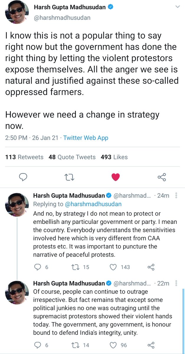 As on to this POV, I somewhat agree but gov should have dealt more cautiously.  https://twitter.com/harshmadhusudan/status/1353996259267387392?s=19