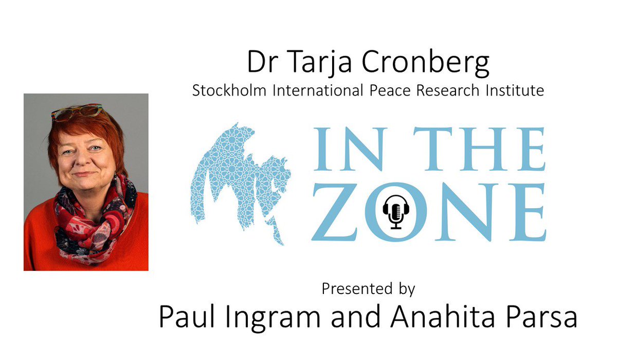 WMDfreeME's tweet photo. A pleasure to have spoken with Dr @tarjacronberg of @SIPRIorg for our second episode of our new podcast, “In the Zone”, which is now online on our Soundcloud, Spotify + Youtube! You can also find a link to the series through our website (link in bio) ✨ Make sure to tune in! 🎙 https://t.co/qJ4D5RaEFu